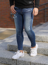 3Dペイントデニムパンツ