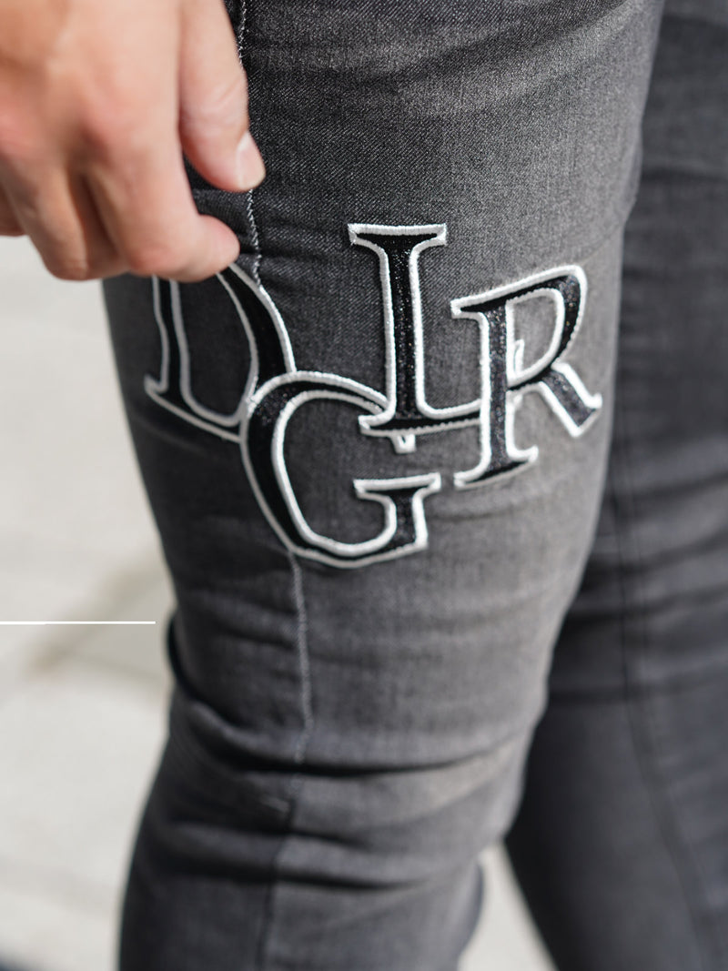 DGLRワッペンBKデニムパンツ