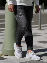 DGLRワッペンBKデニムパンツ