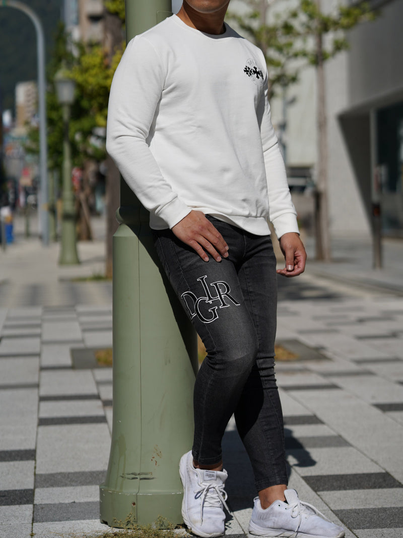 DGLRワッペンBKデニムパンツ