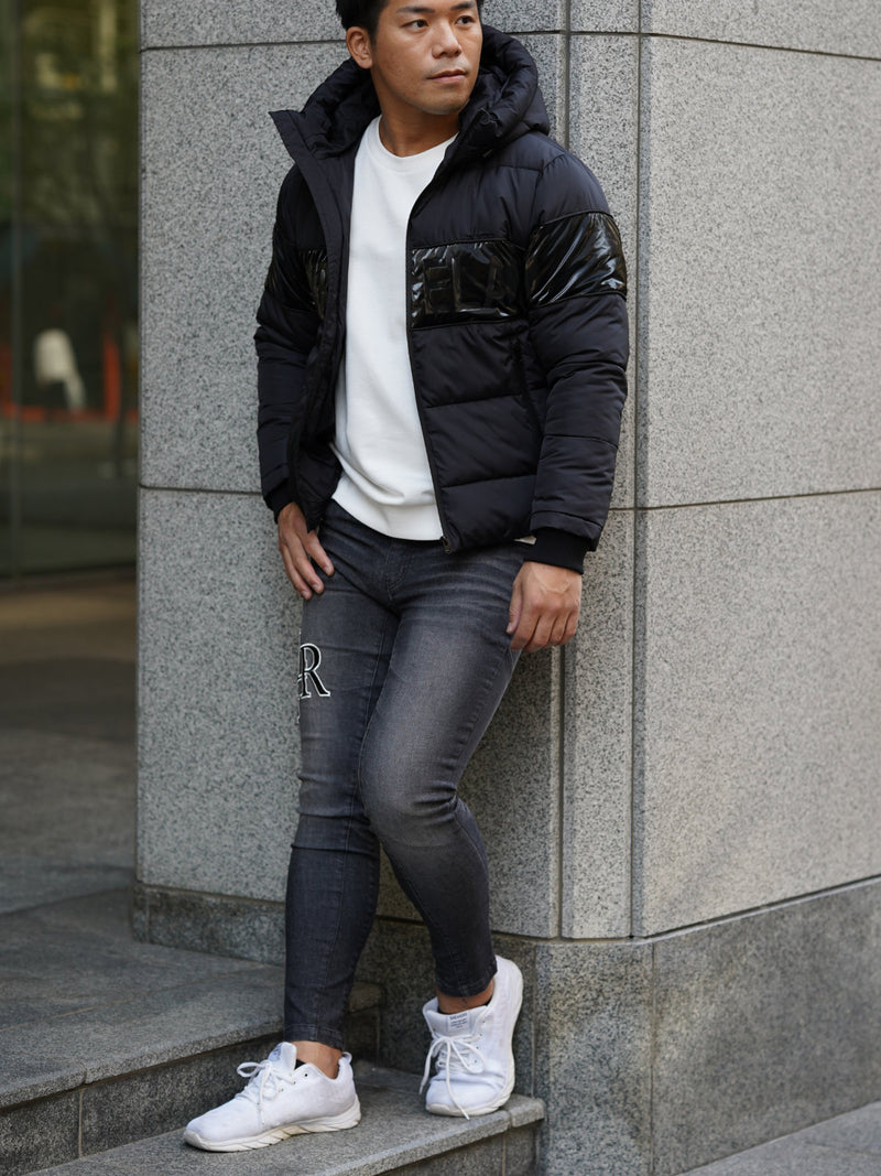 DGLRワッペンBKデニムパンツ