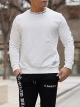 クロスネックラメトレーナー