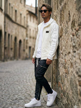 ナイロンアームロゴブルゾン