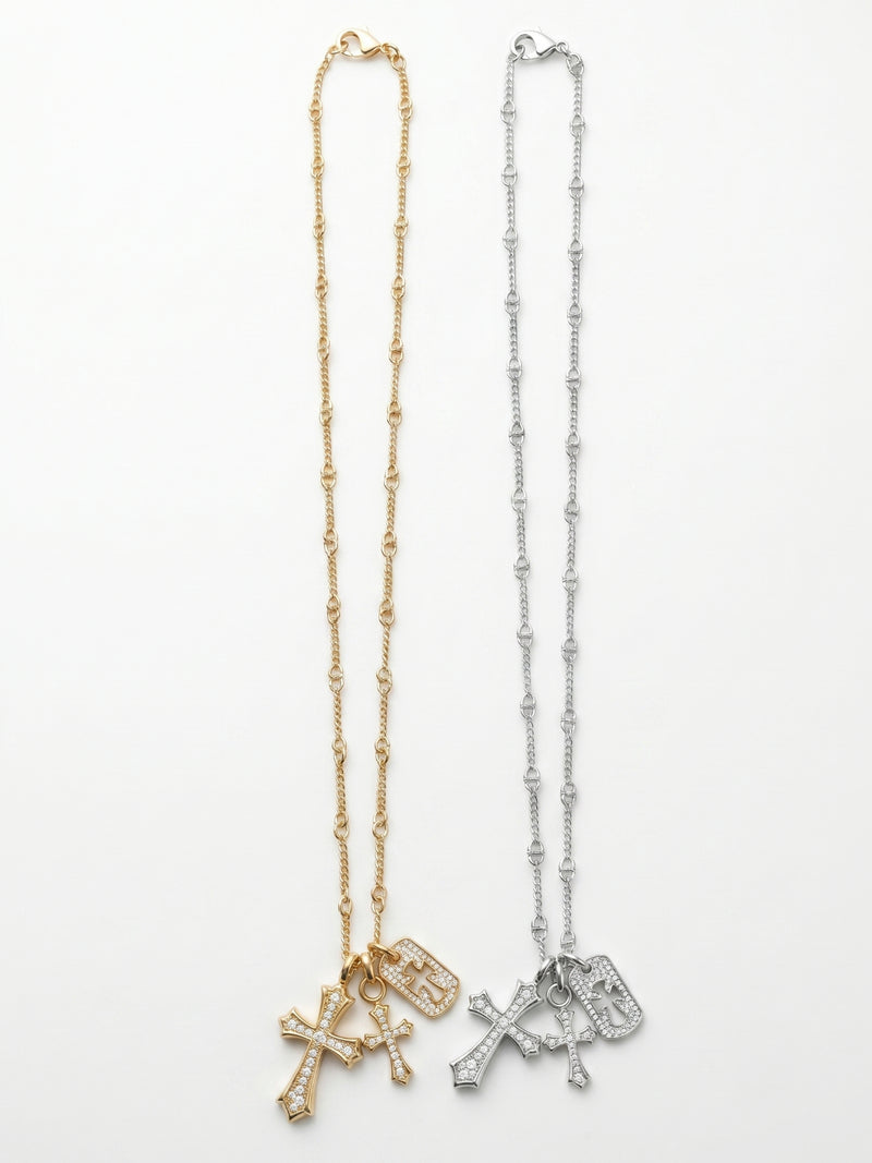 PREMIUM JEWELRY】トリプルクロスネックレス – DayGLORY
