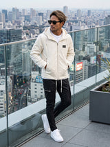 ベルベットPU切替ブルゾン