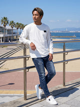 プレートスリーブ刺繍L/TEE