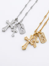 【PREMIUM JEWELRY】トリプルクロスネックレス