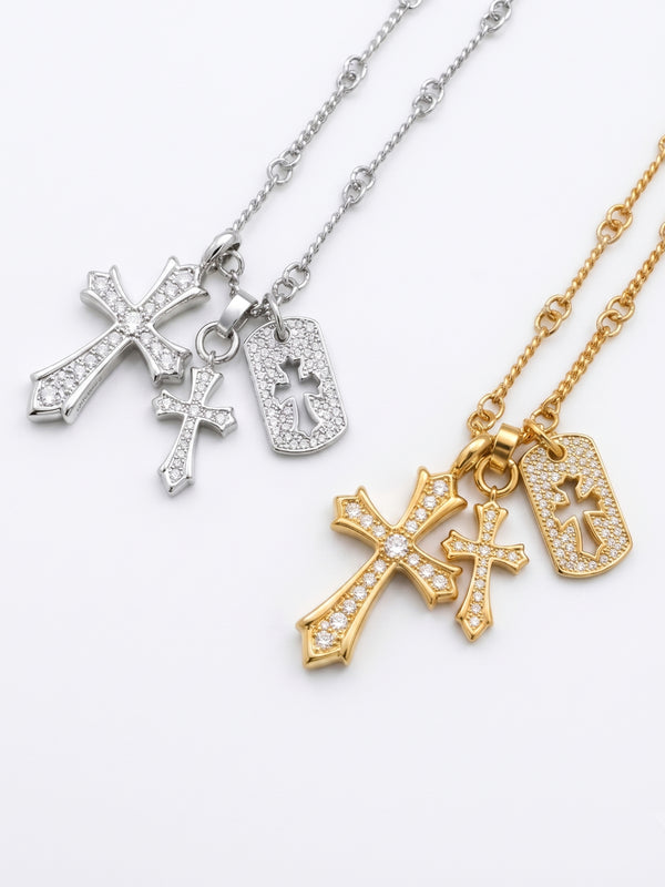 PREMIUM JEWELRY】トリプルクロスネックレス – DayGLORY