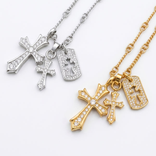PREMIUM JEWELRY】トリプルクロスネックレス – DayGLORY