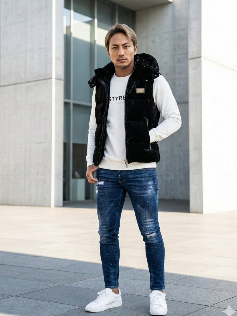 ベルベットPUベスト