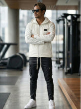 ナイロンアームロゴブルゾン