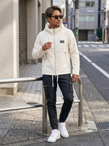 ベルベットPU切替ブルゾン