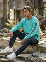 クロスネックラメトレーナー