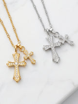 【PREMIUM JEWELRY】ダブルクロスネックレス