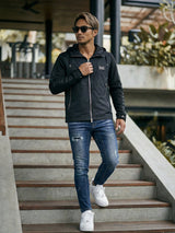 ナイロンアームロゴブルゾン