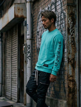 クロスネックラメトレーナー