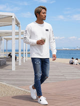 プレートスリーブ刺繍L/TEE