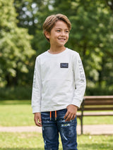 KIDS プレートスリーブ刺繍L/TEE