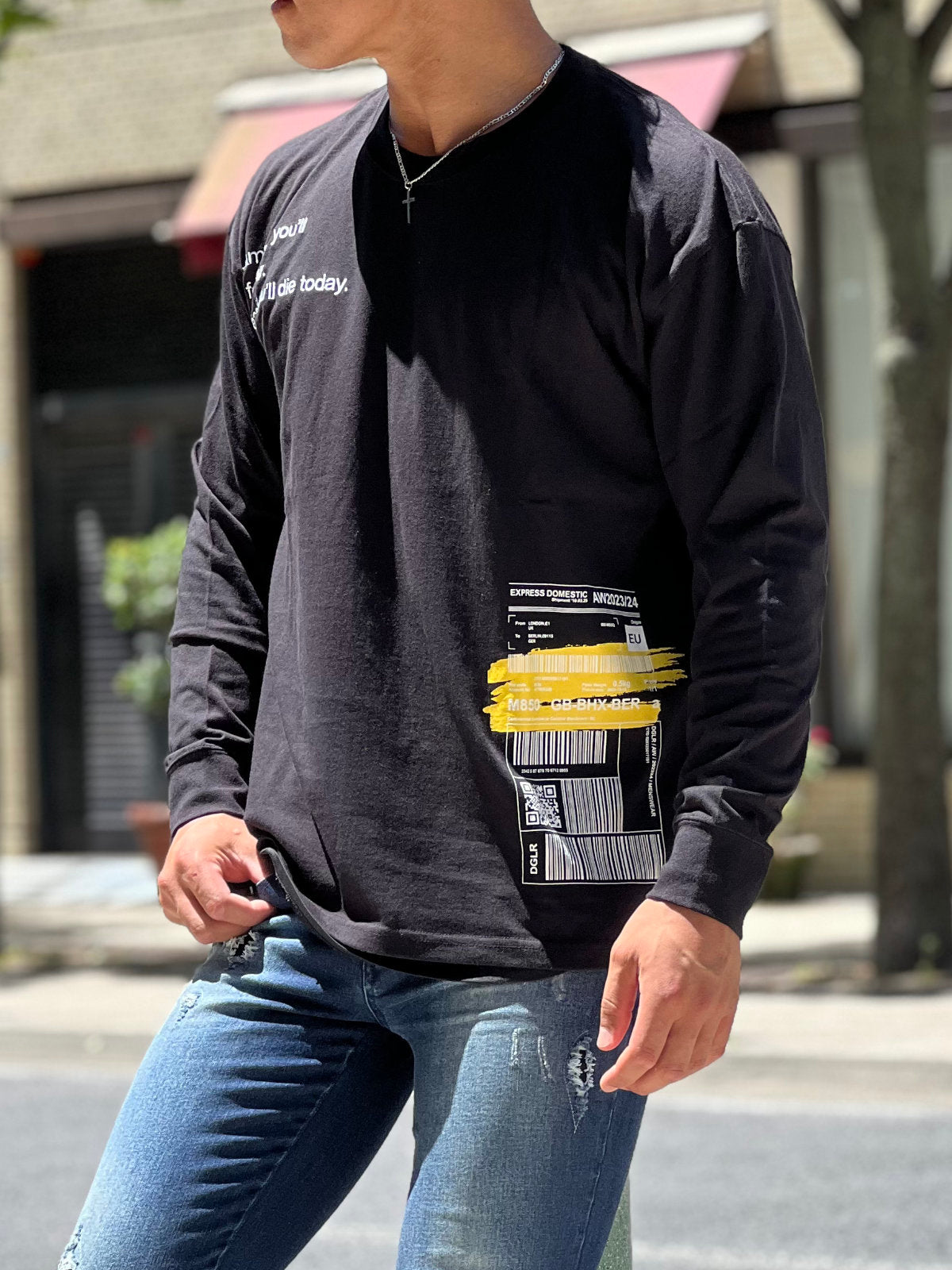 【完売品】 BONE Garment Dye ロンT BONE Garment Dye Long-sleeve T-shirt – #FR2