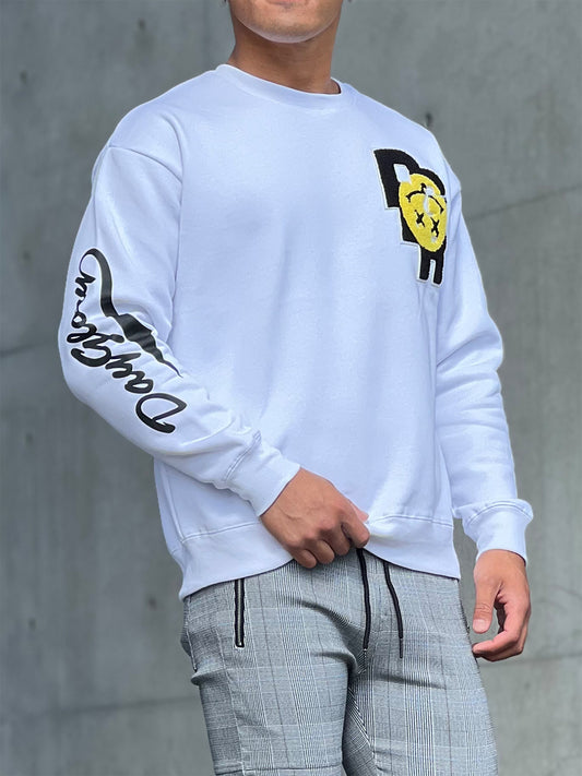 ワッペンスマイルトレーナー【50%OFF】