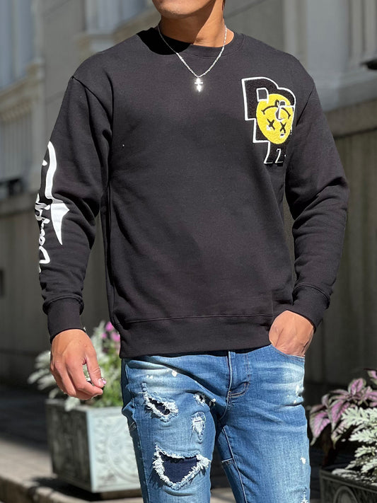 ワッペンスマイルトレーナー【50%OFF】